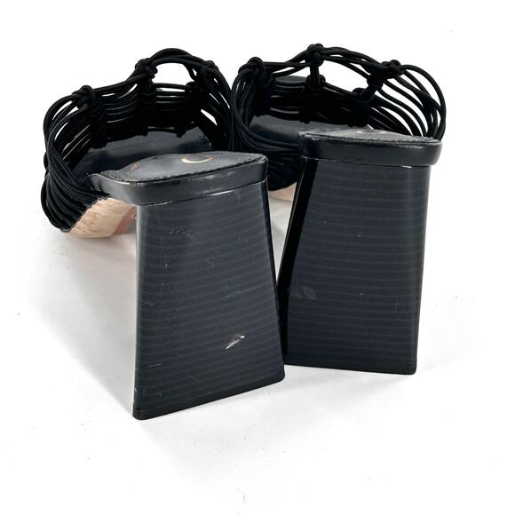 Sam Edelman Laurette Heels 6.5 Black NWOT Sandals Strappy Square Toe 90s Mules - Picture 4 of 8